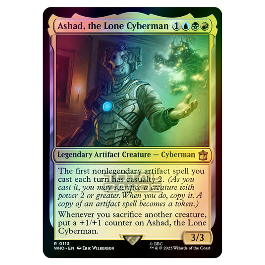Magic The Gathering - Universes Beyond - Doctor Who - Ashad, the Lone Cyberman - 0113 (Foil)