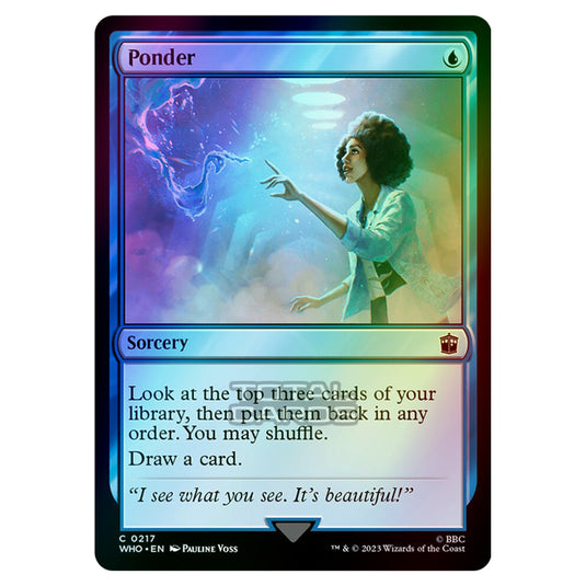 Magic The Gathering - Universes Beyond - Doctor Who - Ponder - 0217 (Foil)