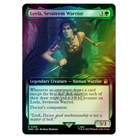 Magic The Gathering - Universes Beyond - Doctor Who - Leela, Sevateem Warrior (Extended Art) - 0398 (Foil)