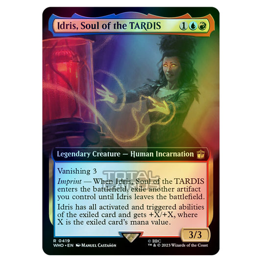 Magic The Gathering - Universes Beyond - Doctor Who - Idris, Soul of the TARDIS (Extended Art) - 0419 (Foil)