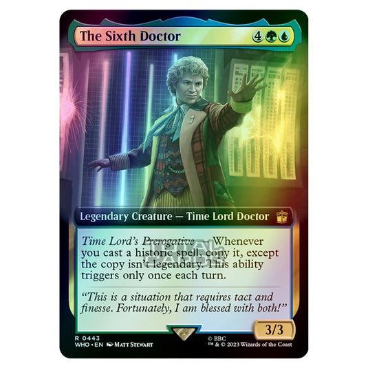Magic The Gathering - Universes Beyond - Doctor Who - The Sixth Doctor (Extended Art) - 0443 (Foil)