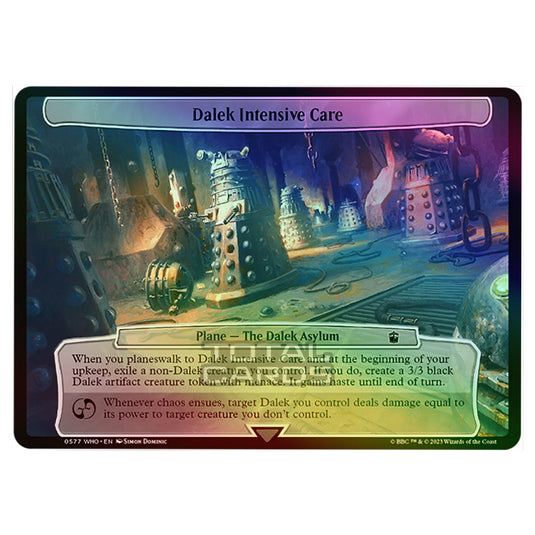 Magic The Gathering - Universes Beyond - Doctor Who - Dalek Intensive Care (Planar Card) - 0577 (Foil)