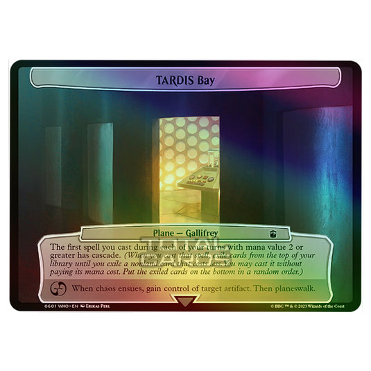 Magic The Gathering - Universes Beyond - Doctor Who - TARDIS Bay (Planar Card) - 0601 (Foil)