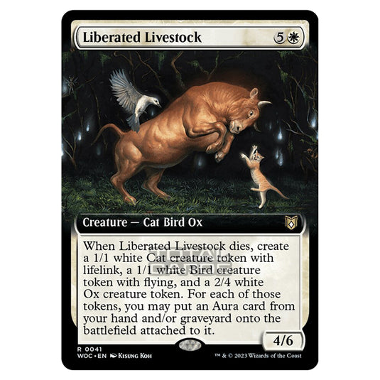 Magic The Gathering - Wilds of Eldraine - Commander - Liberated Livestock (Extended Art) - 0041
