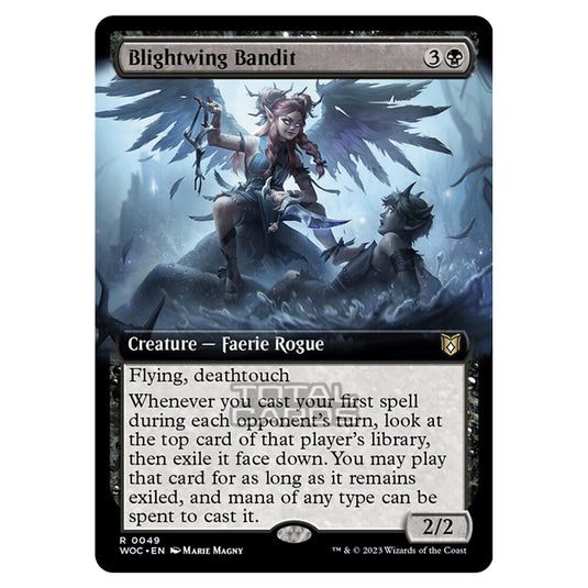 Magic The Gathering - Wilds of Eldraine - Commander - Blightwing Bandit (Extended Art) - 0049