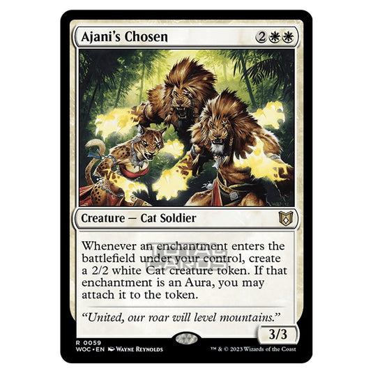 Magic The Gathering - Wilds of Eldraine - Commander - Ajani's Chosen - 0059