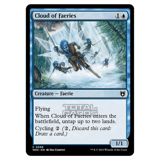 Magic The Gathering - Wilds of Eldraine - Commander - Cloud of Faeries - 0086