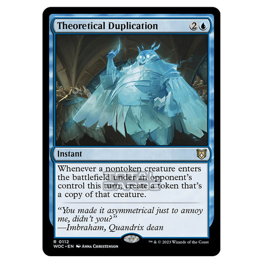 Magic The Gathering - Wilds of Eldraine - Commander - Theoretical Duplication - 0112