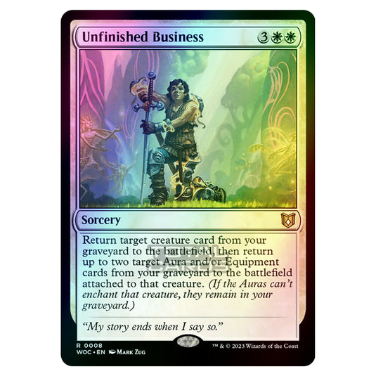 Magic The Gathering - Wilds of Eldraine - Commander - Unfinished Business - 0008 (Foil)