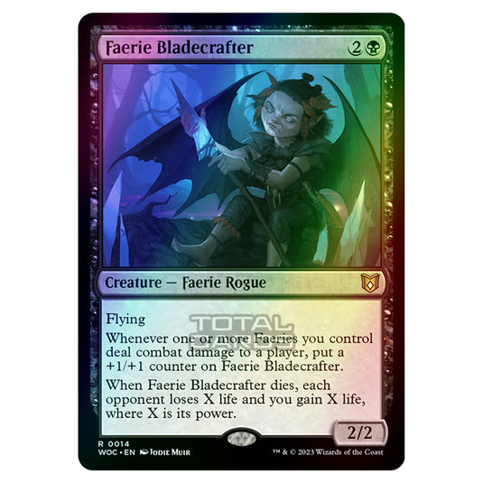 Magic The Gathering - Wilds of Eldraine - Commander - Faerie Bladecrafter - 0014 (Foil)