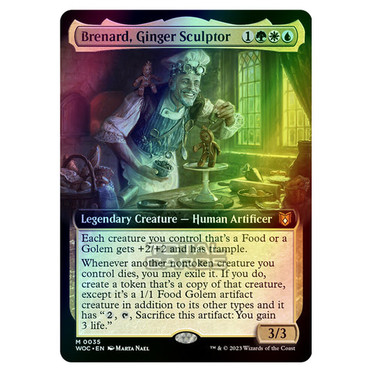 Magic The Gathering - Wilds of Eldraine - Commander - Brenard, Ginger Sculptor (Extended Art) - 0035 (Foil)