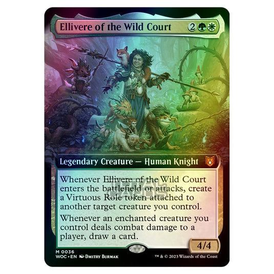 Magic The Gathering - Wilds of Eldraine - Commander - Ellivere of the Wild Court (Extended Art) - 0036 (Foil)