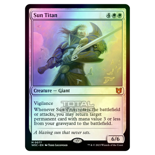 Magic The Gathering - Wilds of Eldraine - Commander - Sun Titan - 0077 (Foil)