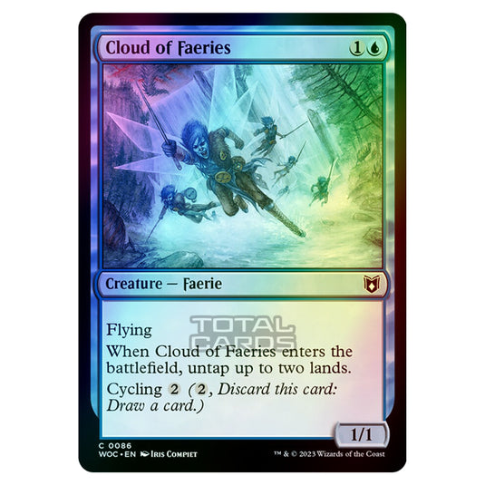 Magic The Gathering - Wilds of Eldraine - Commander - Cloud of Faeries - 0086 (Foil)