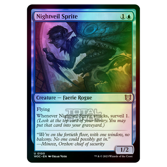 Magic The Gathering - Wilds of Eldraine - Commander - Nightveil Sprite - 0100 (Foil)