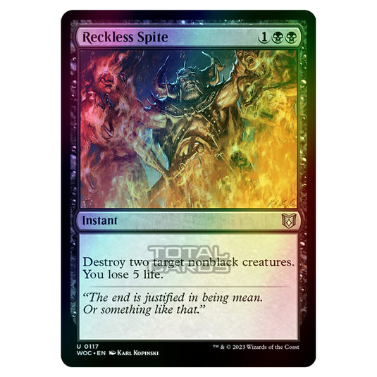 Magic The Gathering - Wilds of Eldraine - Commander - Reckless Spite - 0117 (Foil)