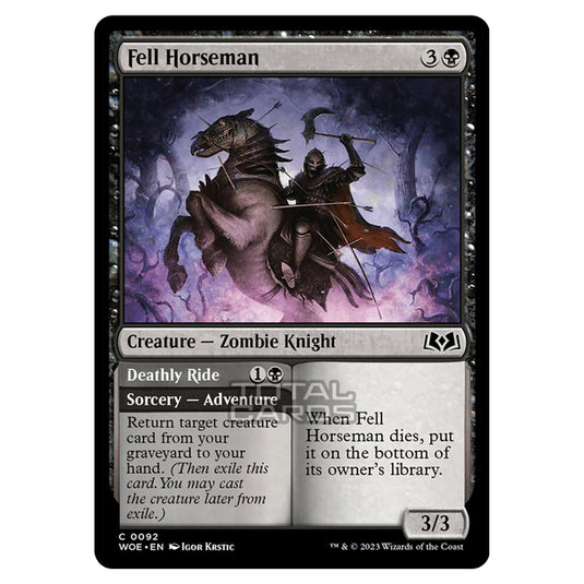 Magic The Gathering - Wilds of Eldraine - Fell Horseman / Deathly Ride - 092