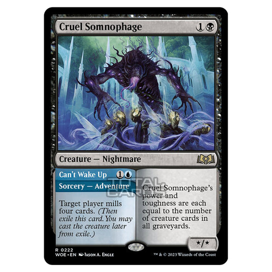 Magic The Gathering - Wilds of Eldraine - Cruel Somnophage / Can't Wake Up - 222