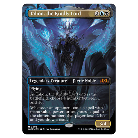 Magic The Gathering - Wilds of Eldraine - Talion, the Kindly Lord (Alternate-Art Borderless Card) - 301