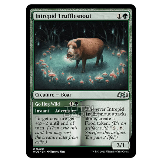 Magic The Gathering - Wilds of Eldraine - Intrepid Trufflesnout / Go Hog Wild (Jumpstart Card) - 320