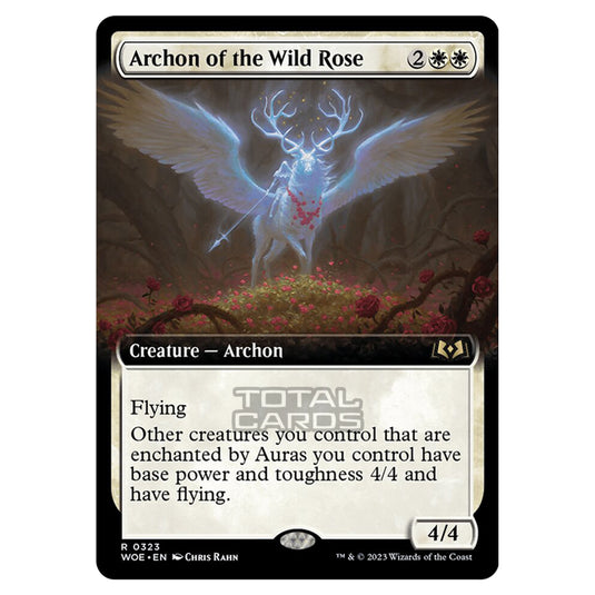 Magic The Gathering - Wilds of Eldraine - Archon of the Wild Rose (Extended Art Card) - 323