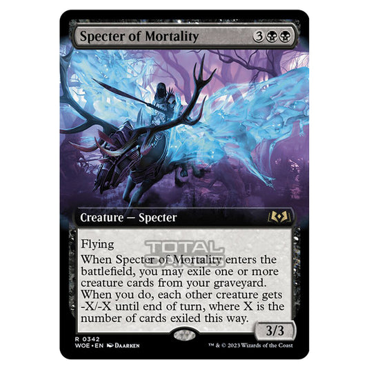 Magic The Gathering - Wilds of Eldraine - Specter of Mortality (Extended Art Card) - 342