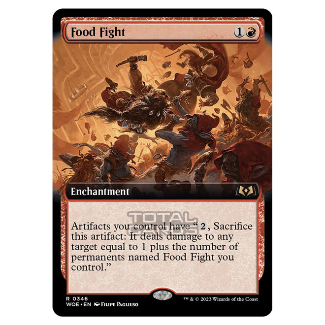 Magic The Gathering - Wilds of Eldraine - Food Fight (Extended Art Car Magic The Gathering - Wilds of Eldraine - Food Fight (Extended Art Car
