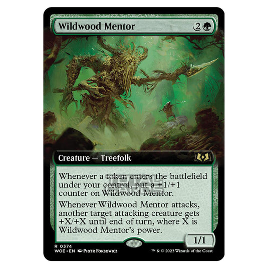 Magic The Gathering - Wilds of Eldraine - Wildwood Mentor (Extended Art Card) - 374