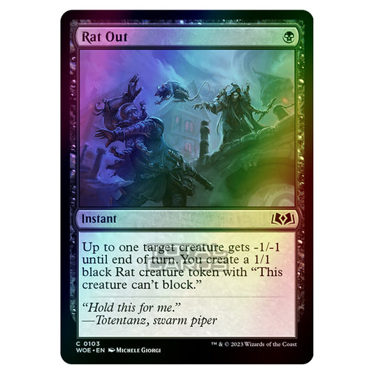 Magic The Gathering - Wilds of Eldraine - Rat Out - 103 (Foil)