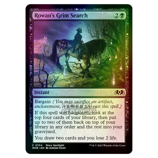 Magic The Gathering - Wilds of Eldraine - Rowan's Grim Search - 104 (Foil)