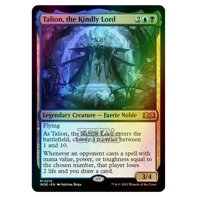 talion mtg card Magic The Gathering - Wilds of Eldraine - Talion, the Kindly Lord