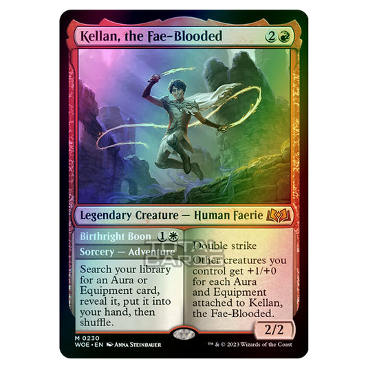 Magic The Gathering - Wilds of Eldraine - Kellan, the Fae-Blooded / Birthright Boon - 230 (Foil)