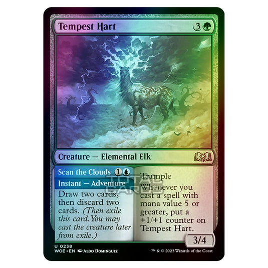 Magic The Gathering - Wilds of Eldraine - Tempest Hart / Scan the Clouds - 238 (Foil)