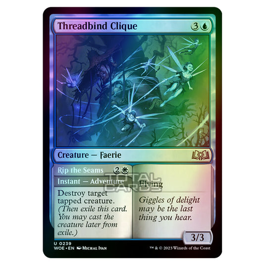 Magic The Gathering - Wilds of Eldraine - Threadbind Clique / Rip the Seams - 239 (Foil)