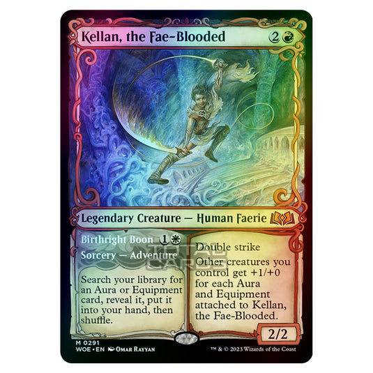Magic The Gathering - Wilds of Eldraine - Kellan, the Fae-Blooded / Birthright Boon (Showcase Card) - 291 (Foil)
