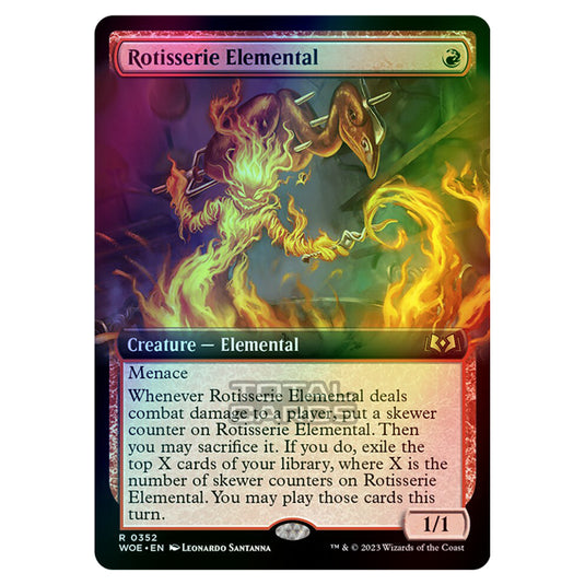 Magic The Gathering - Wilds of Eldraine - Rotisserie Elemental (Extended Art Card) - 352 (Foil)