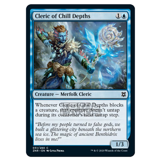 Magic The Gathering - Zendikar Rising - Cleric of Chill Depths - 51/391