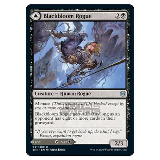 Magic The Gathering - Zendikar Rising - Blackbloom Rogue // Blackbloom Bog - 91/391