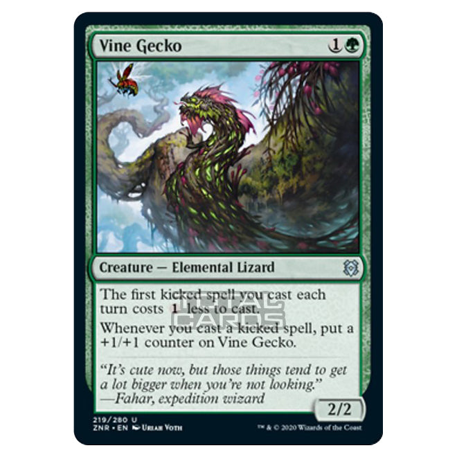 Magic The Gathering - Zendikar Rising - Vine Gecko - 219/391 Magic The Gathering - Zendikar Rising - Vine Gecko - 219/391
