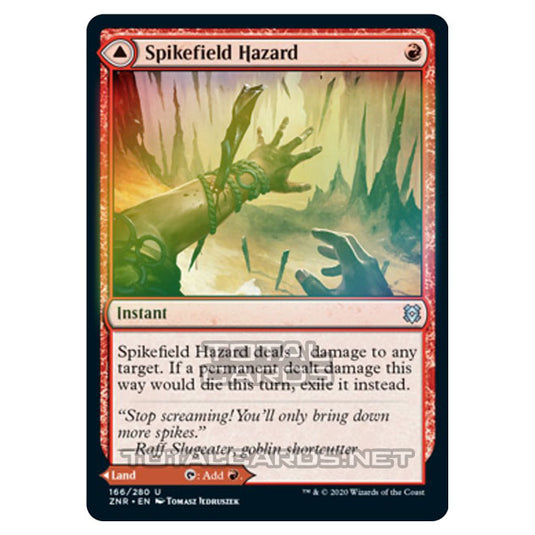 Magic The Gathering - Zendikar Rising - Spikefield Hazard // Spikefield Cave - 166/391 (Foil)
