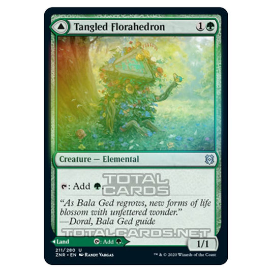 Magic The Gathering - Zendikar Rising - Tangled Florahedron // Tangled Vale - 211/391 (Foil)