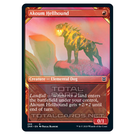 Magic The Gathering - Zendikar Rising - Akoum Hellhound - 299/391 (Foil)