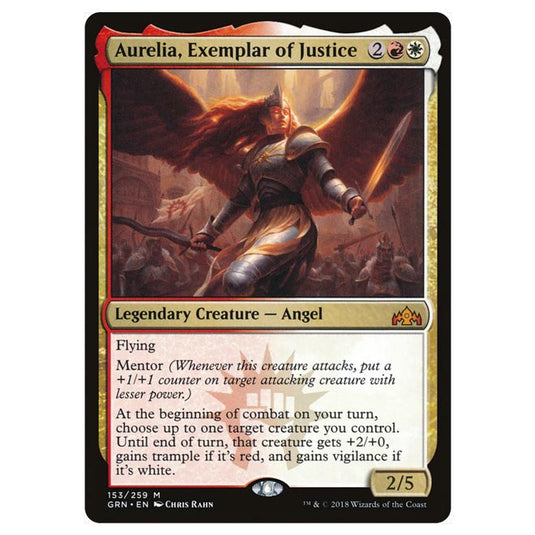 Magic The Gathering - Guilds of Ravnica - Aurelia, Exemplar of Justice - 153/259