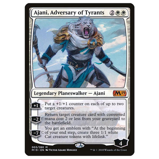 Magic The Gathering - Core Set 2019 - Ajani, Adversary of Tyrants - 3/280