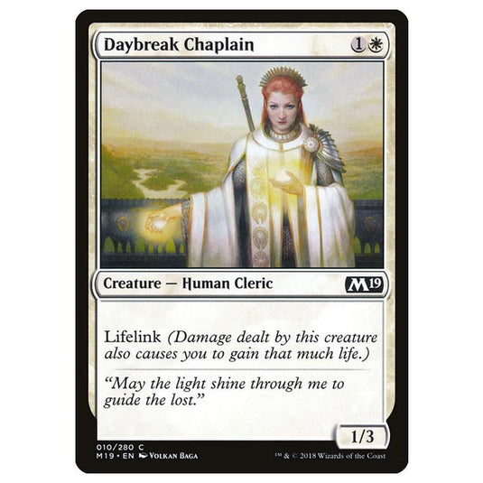 Magic The Gathering - Core Set 2019 - Daybreak Chaplain - 10/280