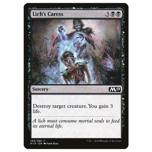 Magic The Gathering - Core Set 2019 - Lich’s Caress - 105/280