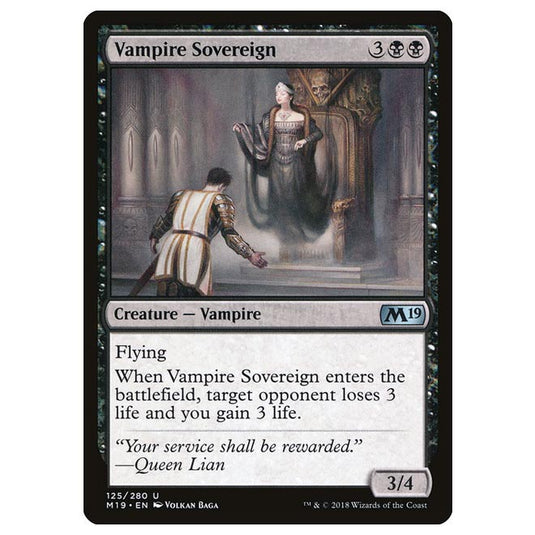 Magic The Gathering - Core Set 2019 - Vampire Sovereign - 125/280
