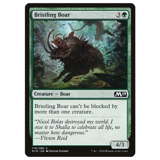 Magic The Gathering - Core Set 2019 - Bristling Boar - 170/280