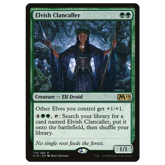 Magic The Gathering - Core Set 2019 - Elvish Clancaller - 179/280