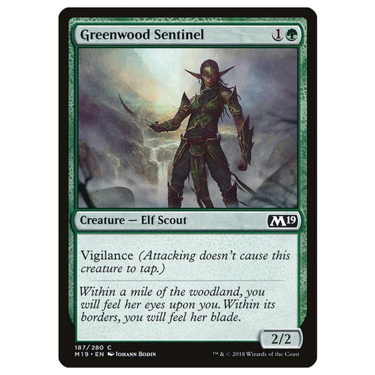 Magic The Gathering - Core Set 2019 - Greenwood Sentinel - 187/280